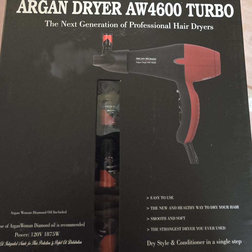 Red Hair Dryer AW4600 Turbo